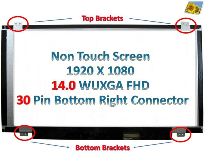 14.0" 1920x1080 LED Screen replacement for LENOVO 01HW839 LCD LAPTOP - Image 2