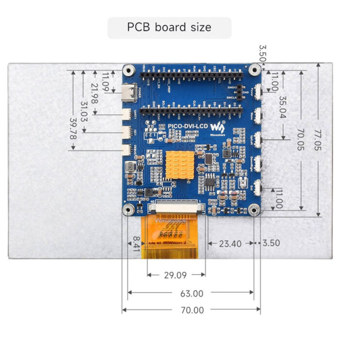 10.1inch IPS DVI Display Module for Raspberry Pi Pico - Image 6