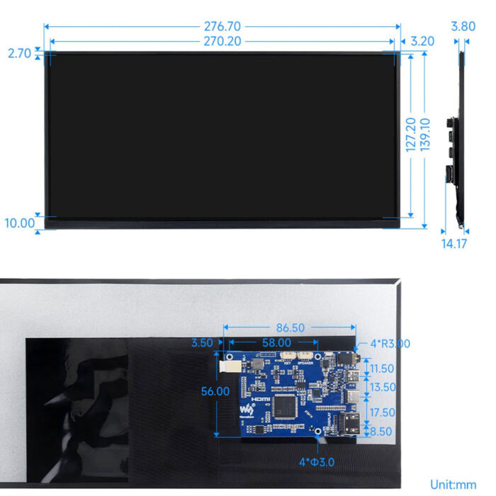 11.6inch IPS Capacitive 10-Point Touch Display (1768 x 828) - Image 6