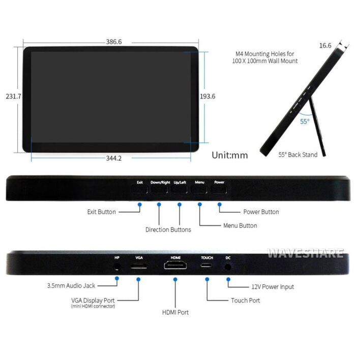 15.6inch Capacitive Touchscreen IPS LCD (H) with Case (1920x1080) - Image 7