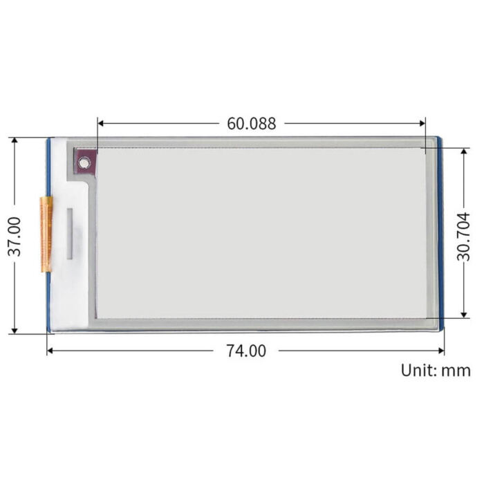 2.66inch E-Paper Display Module for Raspberry Pi Pico (Black/White) (296??152) - Image 6