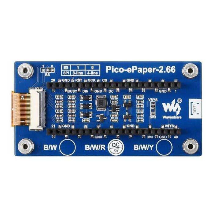 2.66inch E-Paper Display Module for Raspberry Pi Pico (Red/Black/White) (296??152) - Image 4