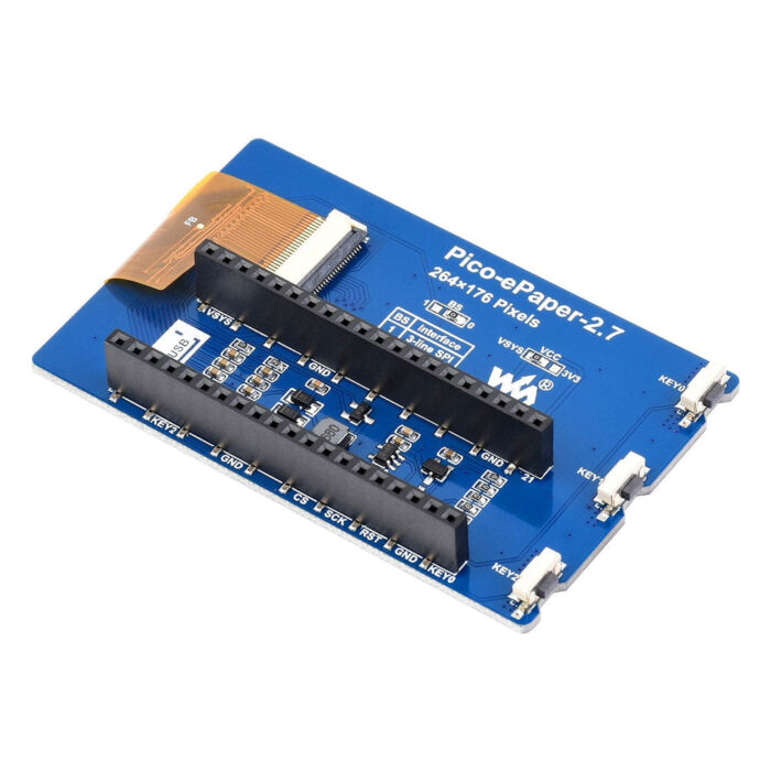 2.7inch E-Paper Display Module for Raspberry Pi Pico (264 x 176) - Image 3