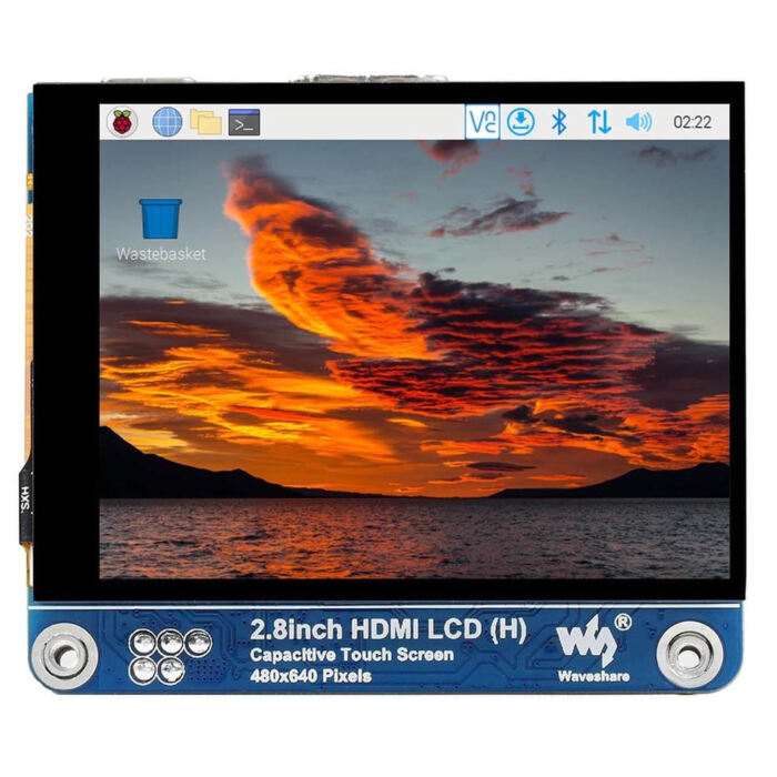 2.8inch HDMI IPS LCD Touchscreen Display for Raspberry Pi (640x480)