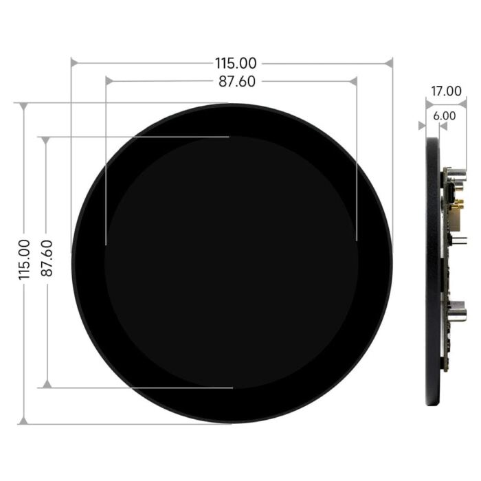 3.4inch DSI Round Touch Display (800x800) - Image 7