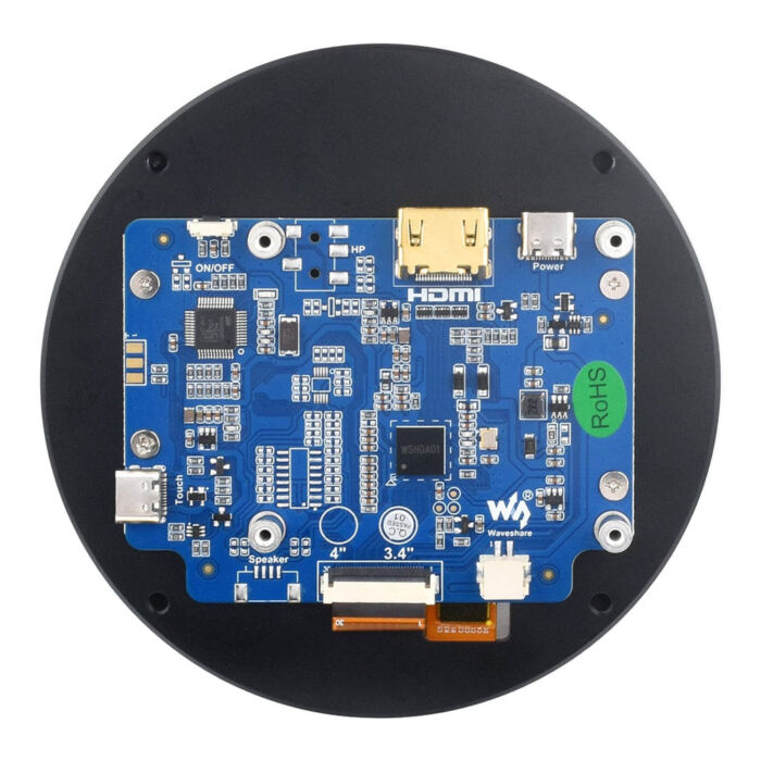 3.4inch HDMI Round Touch Display for Raspberry Pi (800x800) - Image 4