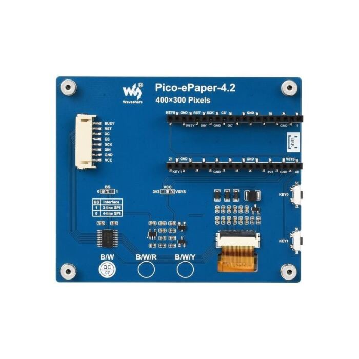 4.2inch E-Paper Display Module for Raspberry Pi Pico (Black/White) (400??300) - Image 3