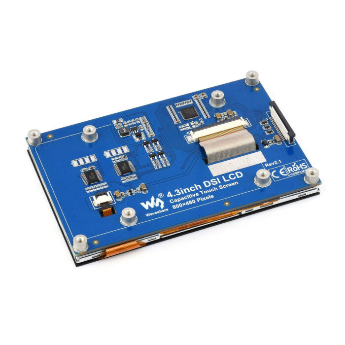 4.3inch DSI QLED Capacitive Touch Display for Raspberry Pi (800x480) - Image 2