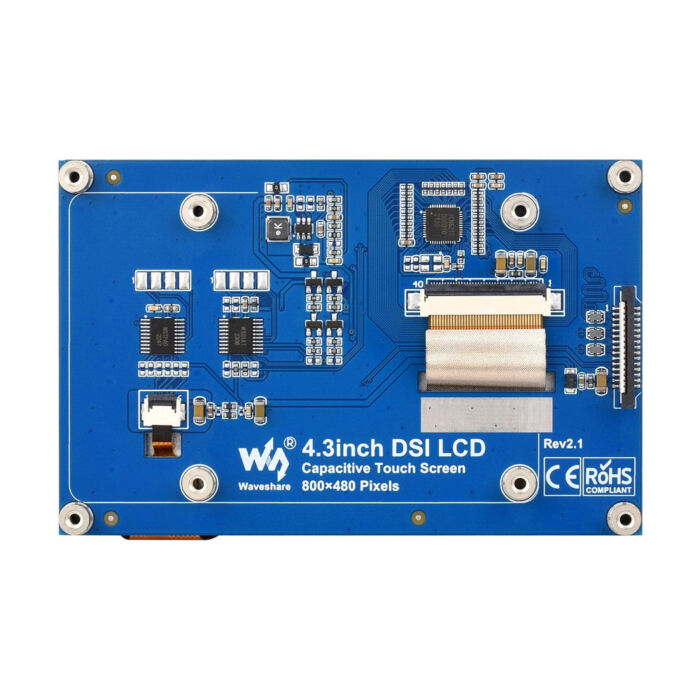 4.3inch DSI QLED Capacitive Touch Display for Raspberry Pi (800x480) - Image 7