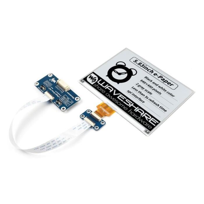 5.83inch E-Ink Display HAT For Raspberry Pi (648??480)