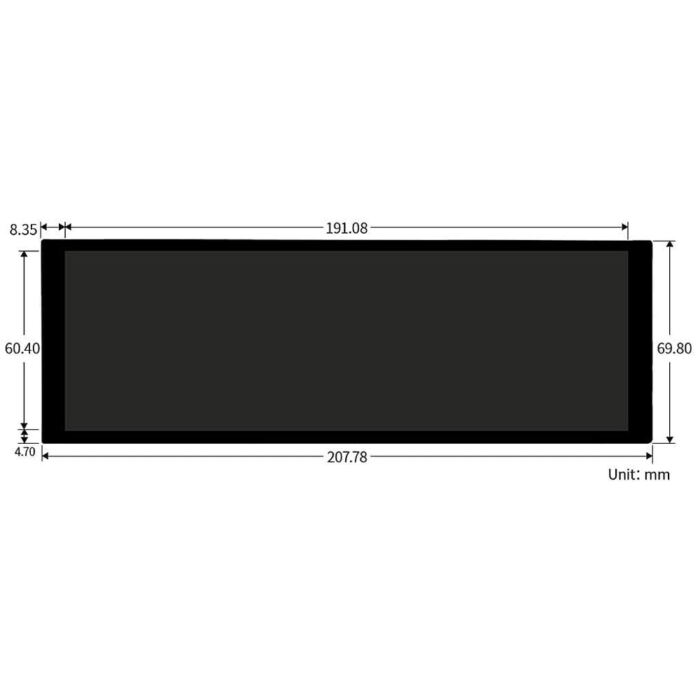 7.9inch DSI IPS Capacitive Touchscreen Display for Raspberry Pi (400x1280) - Image 6