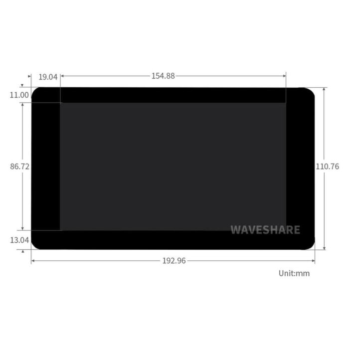 7inch DSI Capacitive Touch IPS Display for Raspberry Pi (1024??600) - Image 5