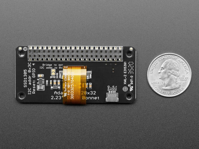 Adafruit 2.23inch Monochrome OLED Bonnet for Raspberry Pi - Image 7