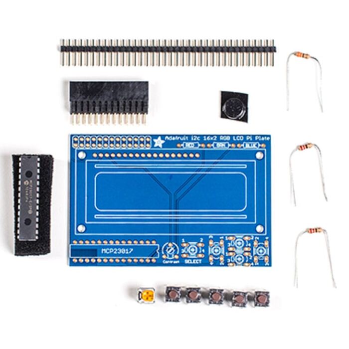 Adafruit Blue&White 16 x 2 LCD+Keypad Kit for Raspberry Pi - Image 2