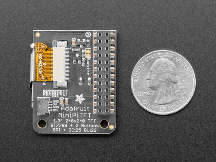 Adafruit Mini PiTFT 1.3inch - 240x240 TFT Add-on for Raspberry Pi - Image 4