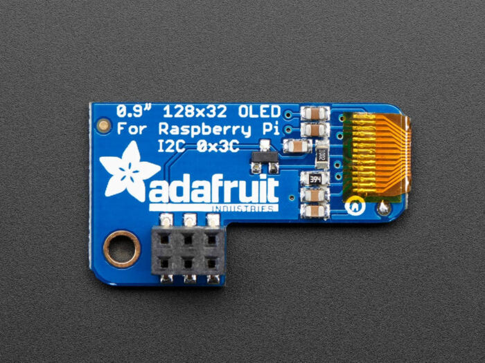 Adafruit PiOLED - 128x32 Monochrome OLED Add-on for Raspberry Pi - Image 3