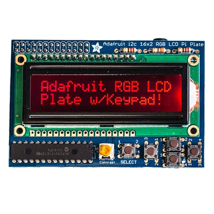 Adafruit RGB Negative 16 x 2 LCD+Keypad Kit for Raspberry Pi