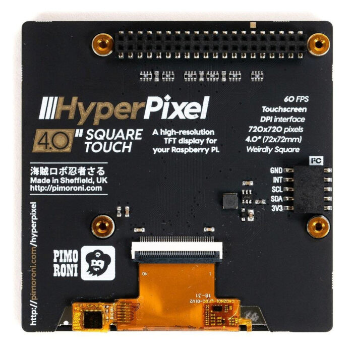 HyperPixel 4.0 Square - Hi-Res Display for Raspberry Pi - Image 4